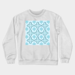 Boho Natural Collection Boho Aesthetic Star Pattern in Pastel Light Blue Crewneck Sweatshirt